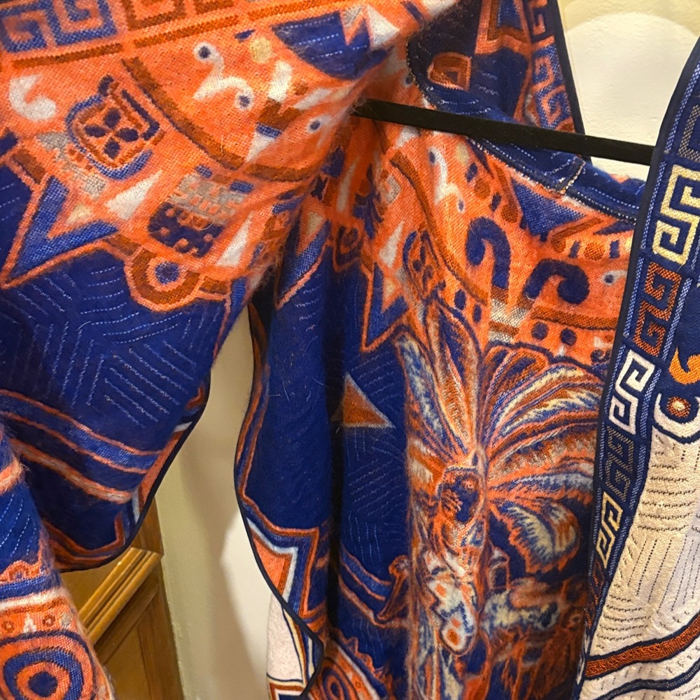 Geometric Patterned Poncho - image 5